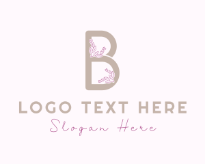 Aesthetician - Leaf Organic Letter B logo design