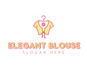 Blouse - Feminine Flower Fashion Clothing logo design