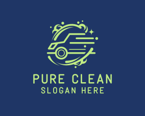 Car Wash Bubbles Cleaning logo design