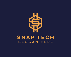 Cryptocurrency Tech Letter S logo design