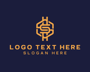 Blockchain - Cryptocurrency Tech Letter S logo design