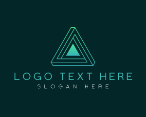 Digital - Digital Fintech Triangle logo design