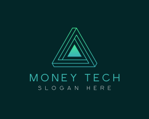 Fintech - Digital Fintech Triangle logo design