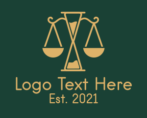 Constitution - Justice Scale Time logo design