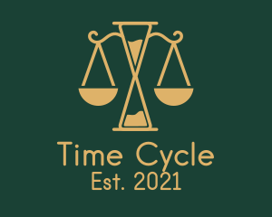 Justice Scale Time logo design