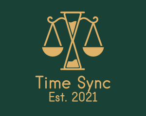 Justice Scale Time logo design