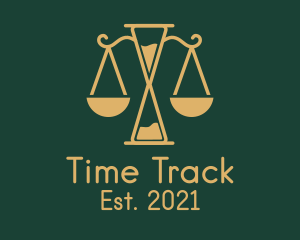 Justice Scale Time logo design