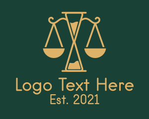Legal Services - Justice Scale Time logo design