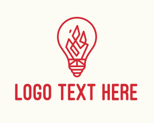 Campfire - Campfire Light Bulb logo design