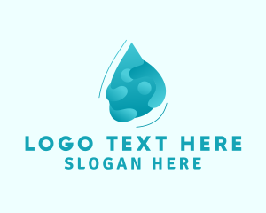 Wash - Sanitation Water Liquid logo design