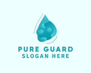 Sanitation Water Liquid  logo design