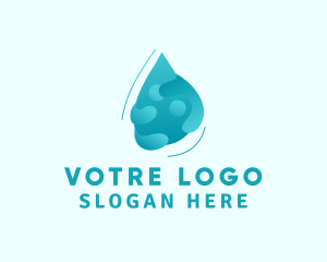Rain - Sanitation Water Liquid logo design