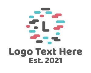 Animation - Memphis Design Letter logo design