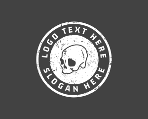 Death - Creepy Skull Company logo design