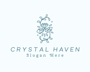 Crystal Precious Gem logo design