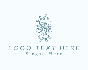 Stalagmite - Crystal Precious Gem logo design