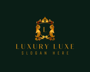 Luxury Crest Shield logo design