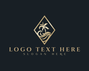 Resort - Luxury Beach Resort logo design