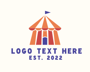 Event Rental - Circus Carnival Tent logo design