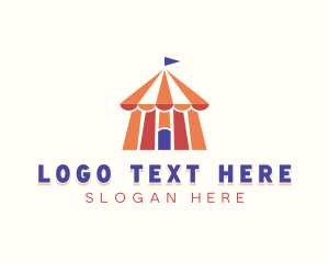 Booth - Circus Carnival Tent logo design