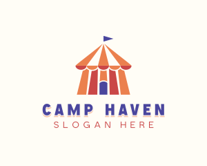 Tent - Circus Carnival Tent logo design