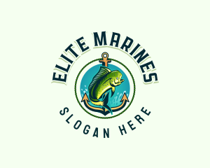 Anchor Marine Fish logo design