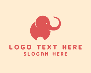 Illustrative - Baby Elephant Animal logo design