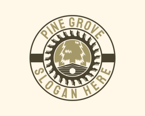 Pine Wood Cabin logo design