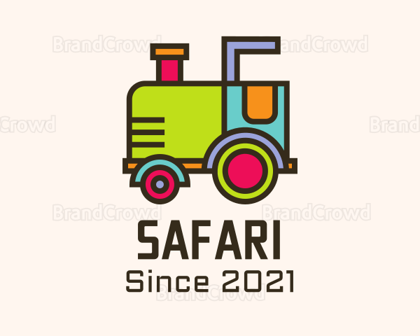 Colorful Toy Train Logo