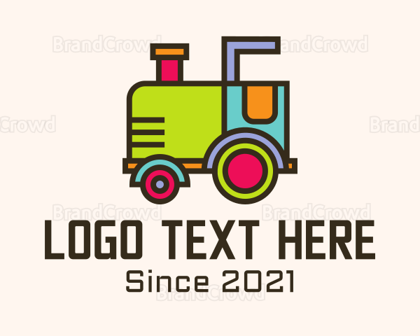 Colorful Toy Train Logo