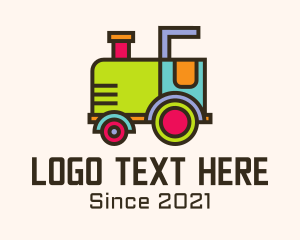 Playhouse - Colorful Toy Train logo design