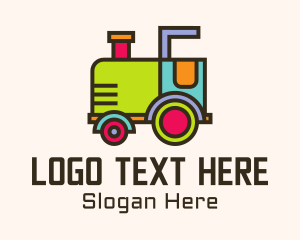 Colorful Toy Train Logo