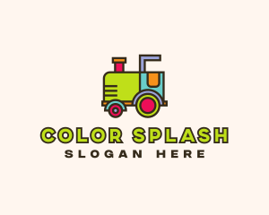 Colorful Toy Train logo design