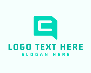 Dialogue - Conversation Chat Letter C logo design