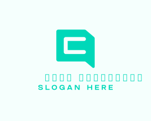 Digital Chat Letter C Logo