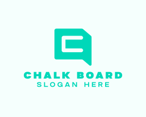 Digital Chat Letter C logo design