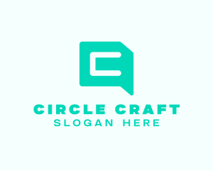 Digital Chat Letter C logo design