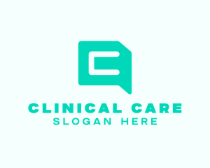 Digital Chat Letter C logo design