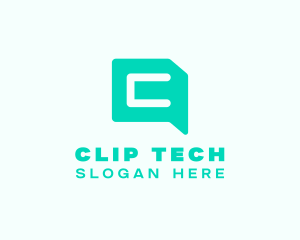 Digital Chat Letter C logo design