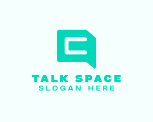 Conversation - Digital Chat Letter C logo design