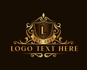 Shield - Ornament Elegant Crown logo design