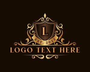 Shield - Ornament Elegant Crown logo design