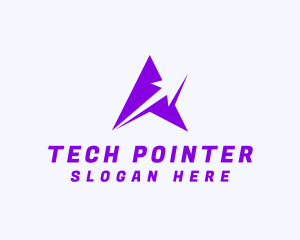 Pointer - Arrow Pointer Letter A logo design