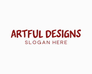 Red Texture Wordmark logo design