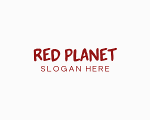 Red Texture Wordmark logo design