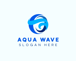 Swoosh Sphere Wave logo design