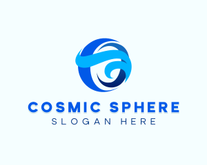 Sphere - Swoosh Sphere Wave logo design