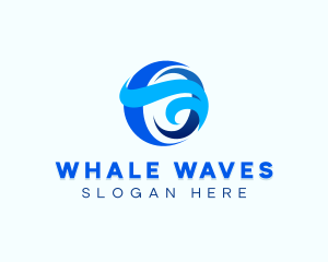 Swoosh Sphere Wave logo design