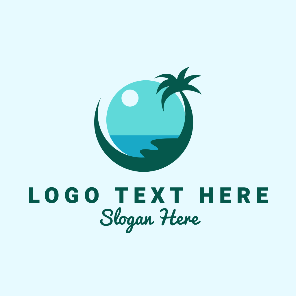 Island Beach Palm Tree Logo | BrandCrowd Logo Maker