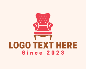 Seat - Upholstery Armchair Furniture logo design
